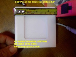Downlight LED Panel 3W Square Super Bright